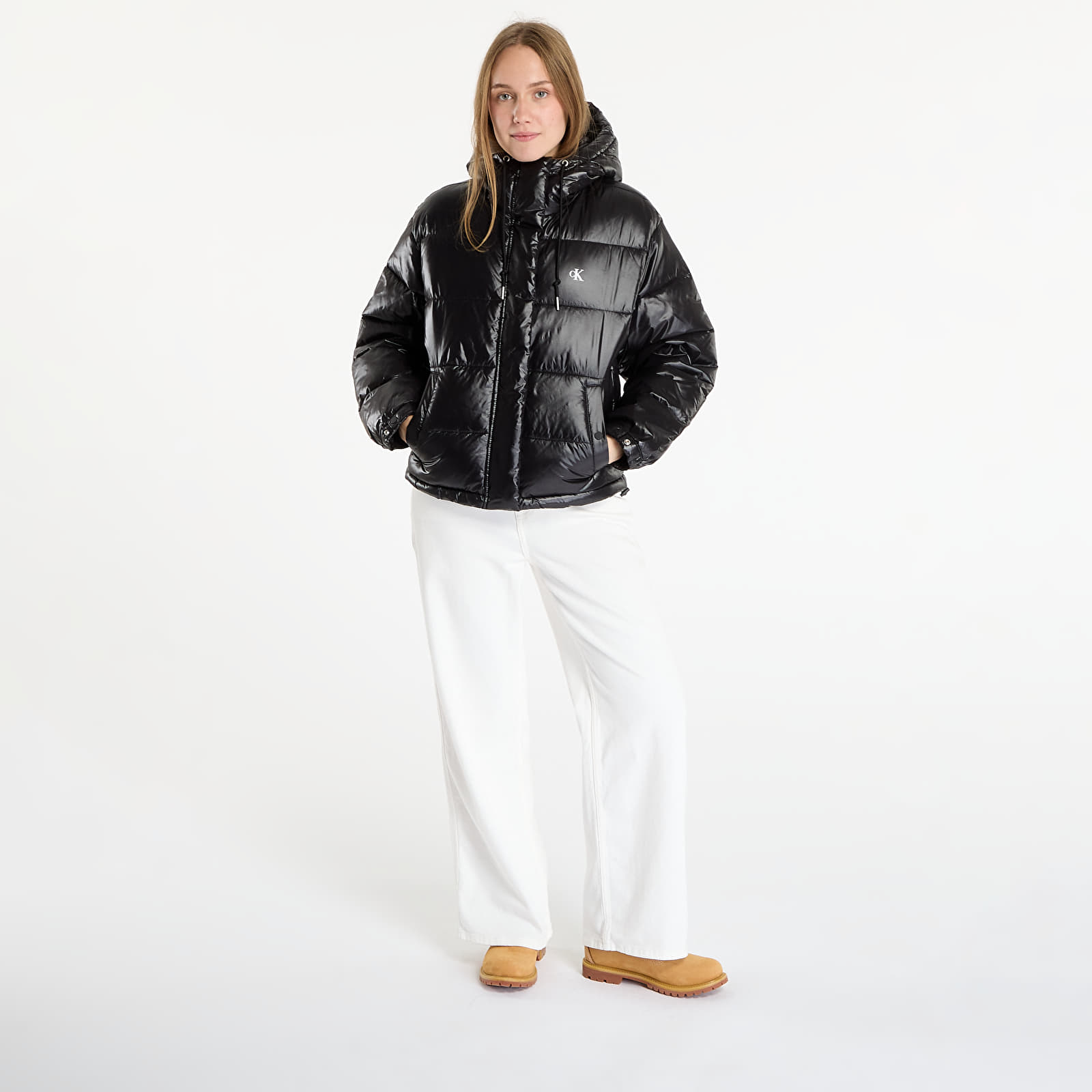 Jakker for kvinner Calvin Klein Jeans Shine Puffer Jacket Black