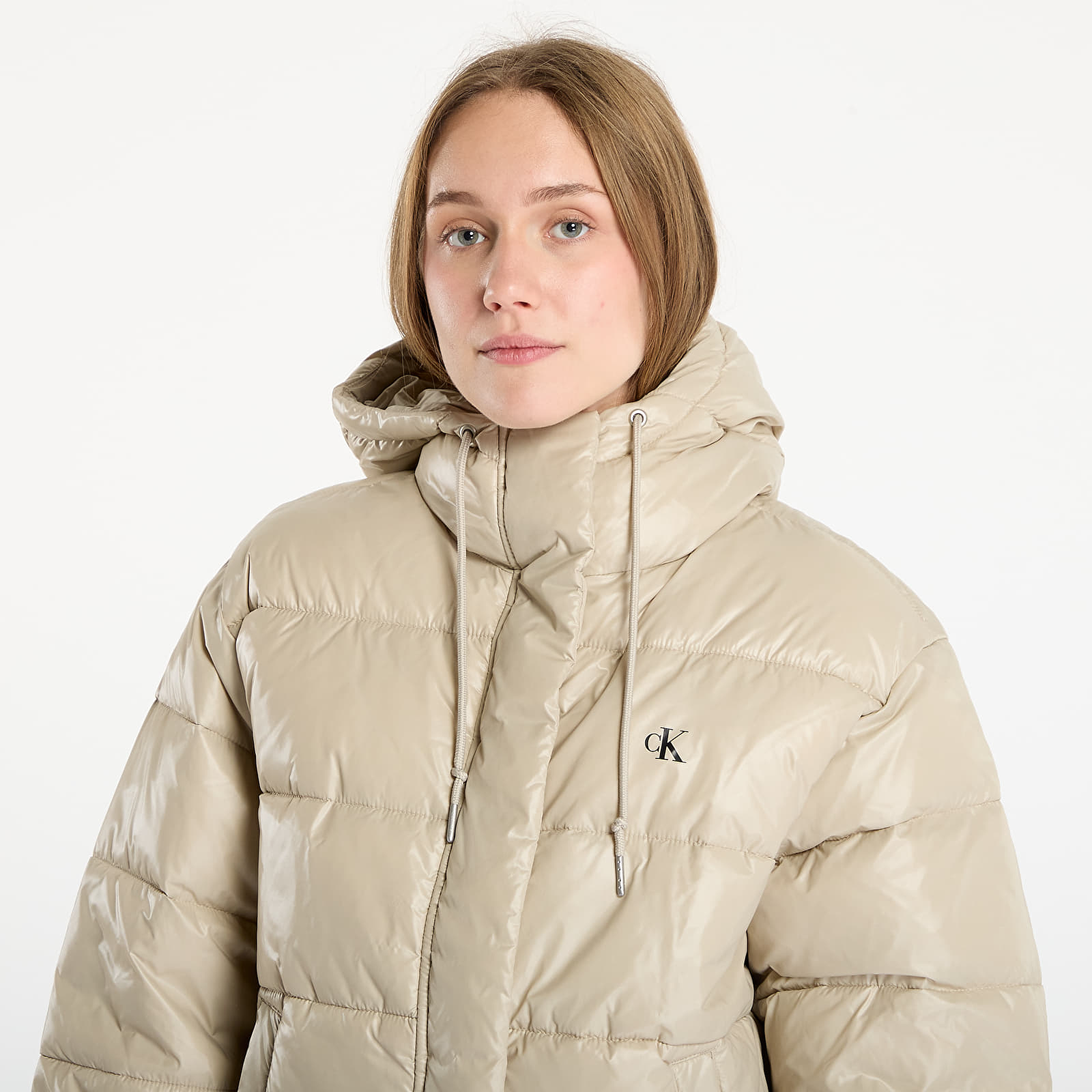 Naiste jakid Calvin Klein Jeans Shine Puffer Jacket Brown
