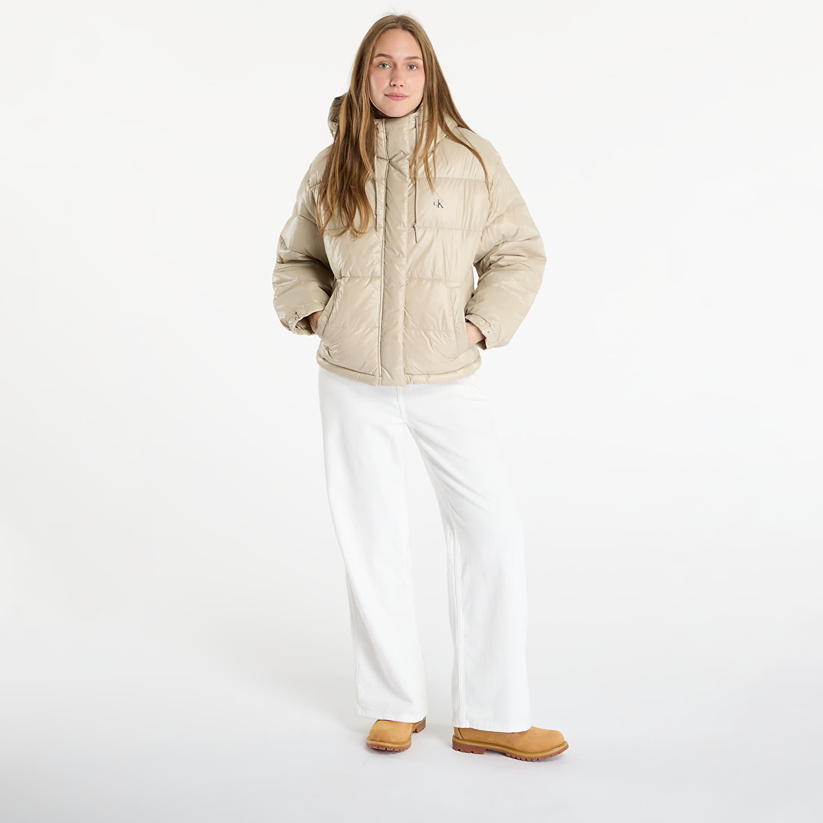 Naiste jakid Calvin Klein Jeans Shine Puffer Jacket Brown