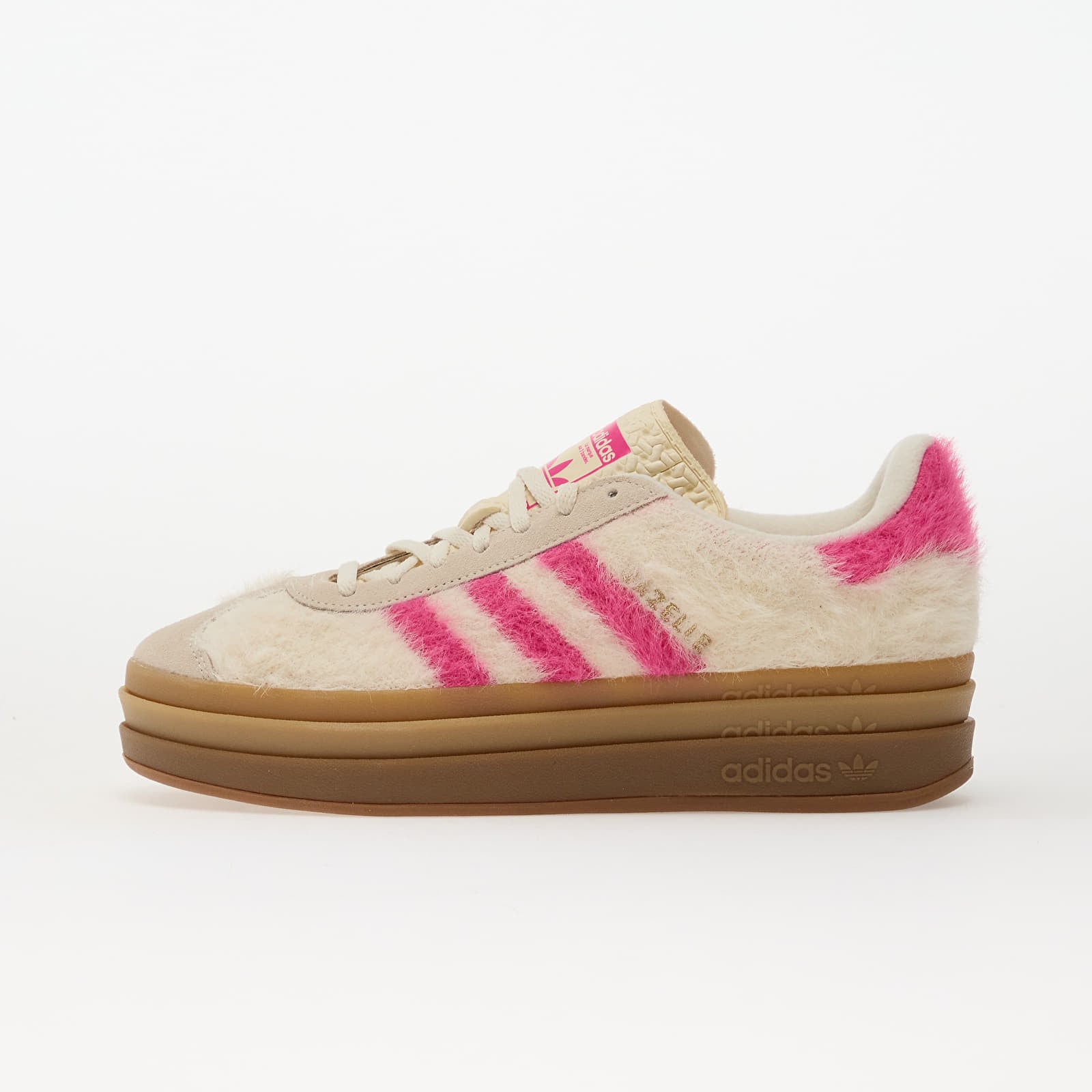 Сникърси adidas Gazelle Bold W Crew White/ Shock Pink/ Gold Metallic EUR 39 1/3