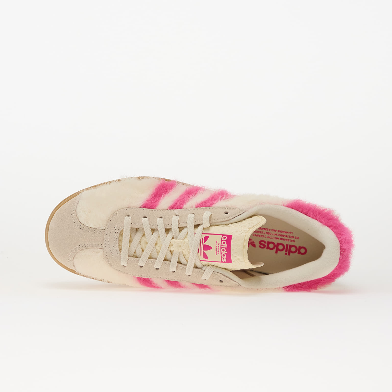 Dámske topánky a tenisky adidas Gazelle Bold W Crew White/ Shock Pink/ Gold Metallic