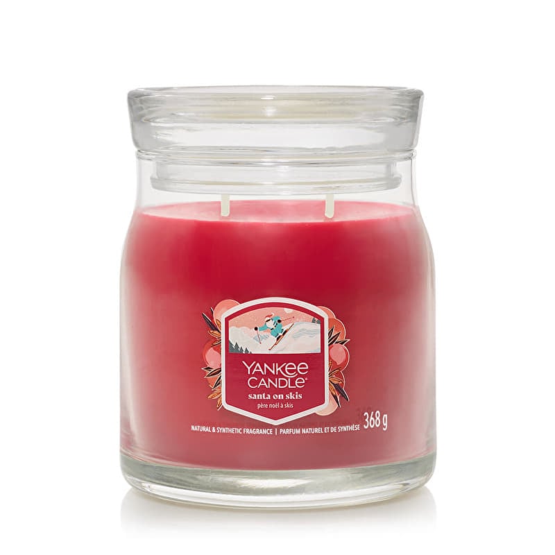 Yankee Candle Signature Medium Jar 2 Wicks Santa On Skis