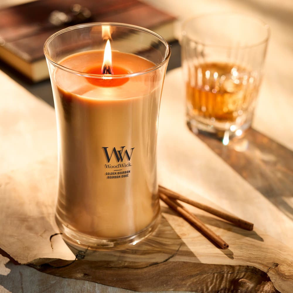Andet tilbehør Woodwick Large Hourglass Candle Golden Bourbon