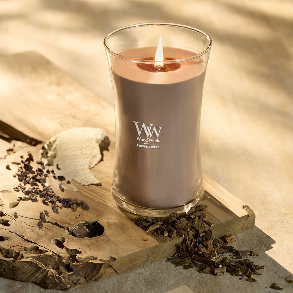 Andet tilbehør Woodwick Large Hourglass Candle Patchouli Creme