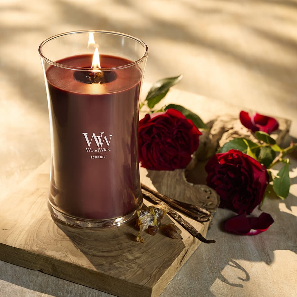 Andet tilbehør Woodwick Large Hourglass Candle Rouge Oud