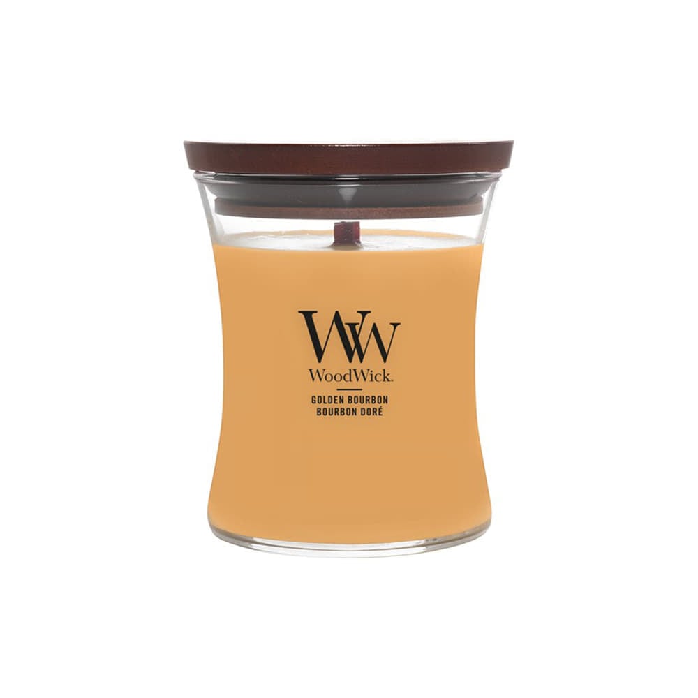 Ostatné doplnky Woodwick Medium Hourglass Candle Golden Bourbon