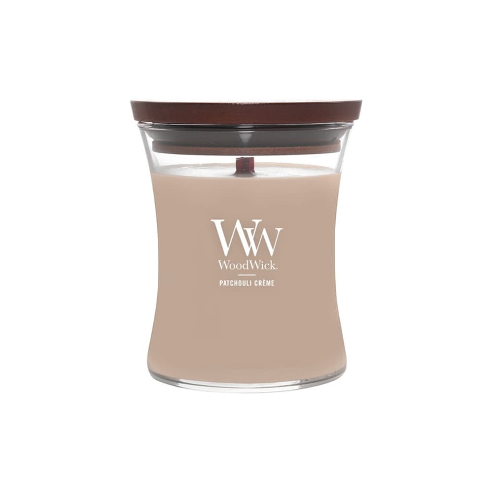 Ostatné doplnky Woodwick Medium Hourglass Candle Patchouli Creme