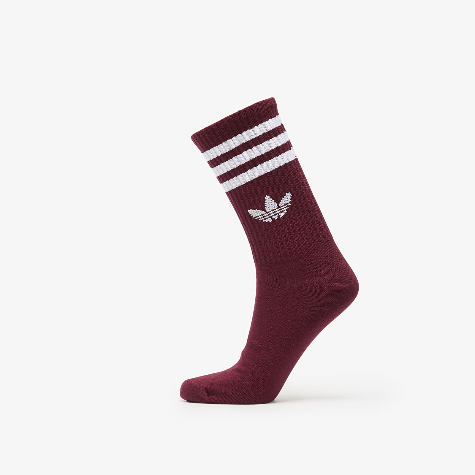 Men's socks adidas 3-Stripes Crew Socks 3-Pack Maroon/ Aurora Ivy/ Cardboard