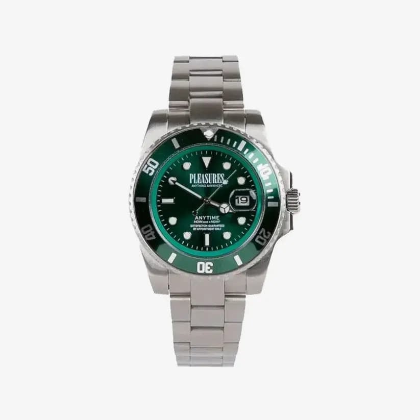 Orologi PLEASURES Anytime Watch Silver/Green
