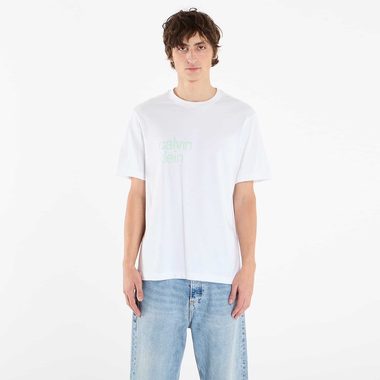 T-Shirts Männer Calvin Klein Jeans Ss 20S Io Ck Graphic Tee White