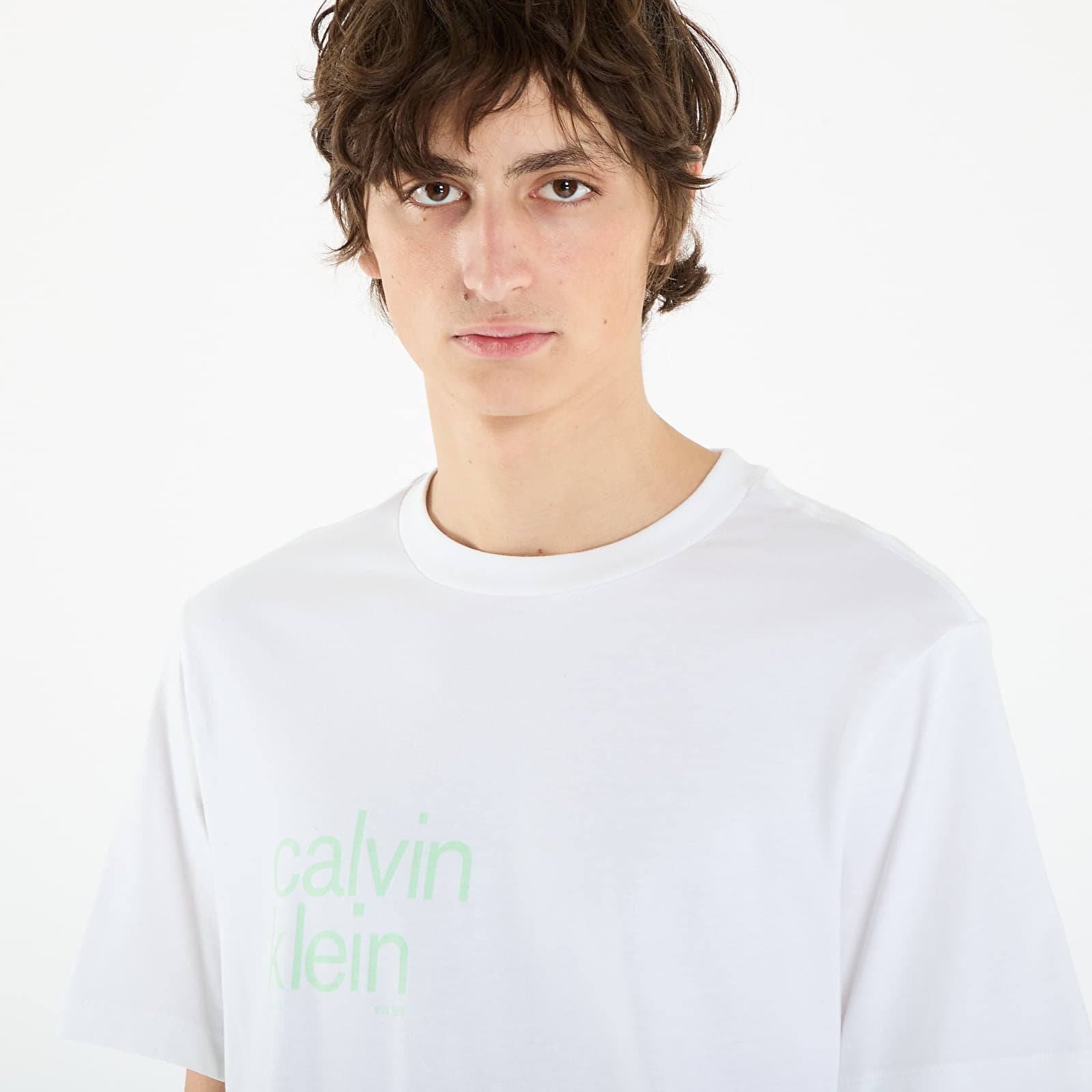 T-Shirts Männer Calvin Klein Jeans Ss 20S Io Ck Graphic Tee White