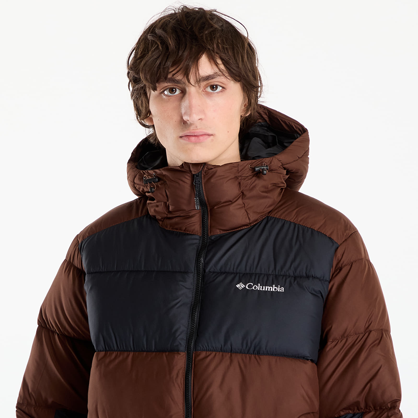 Pánské bundy Columbia Pike Lake™ II Hooded Jacket Tobacco/ Black