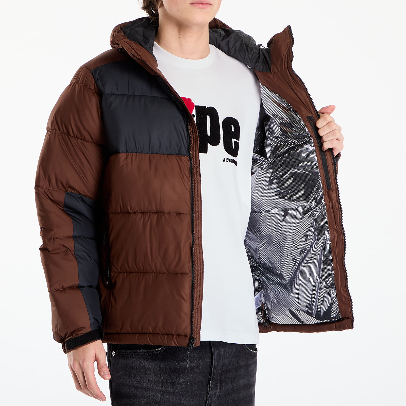 Pánské bundy Columbia Pike Lake™ II Hooded Jacket Tobacco/ Black