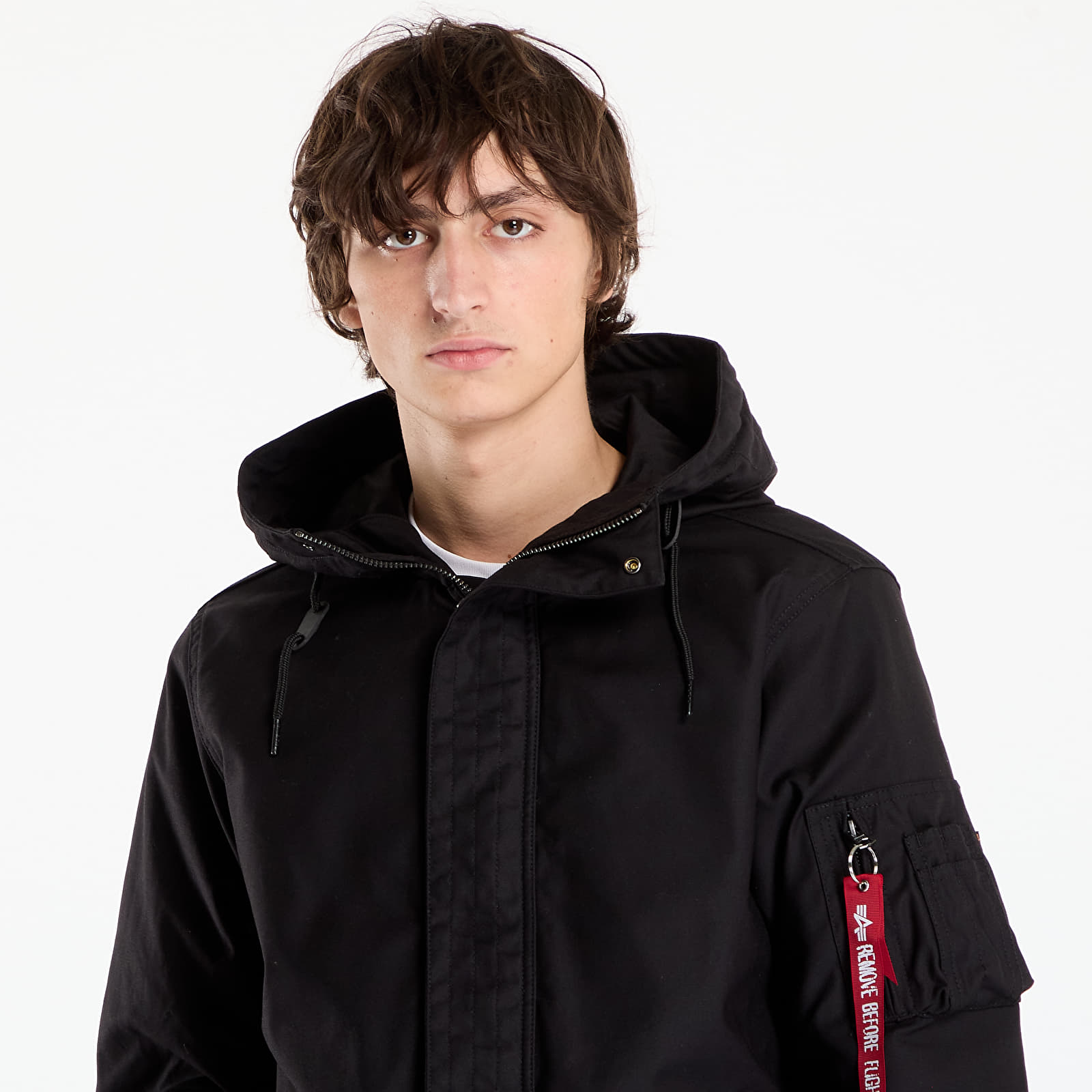 Miesten takit Alpha Industries Studio M-51 Fishtail Backprint (2in1) Black