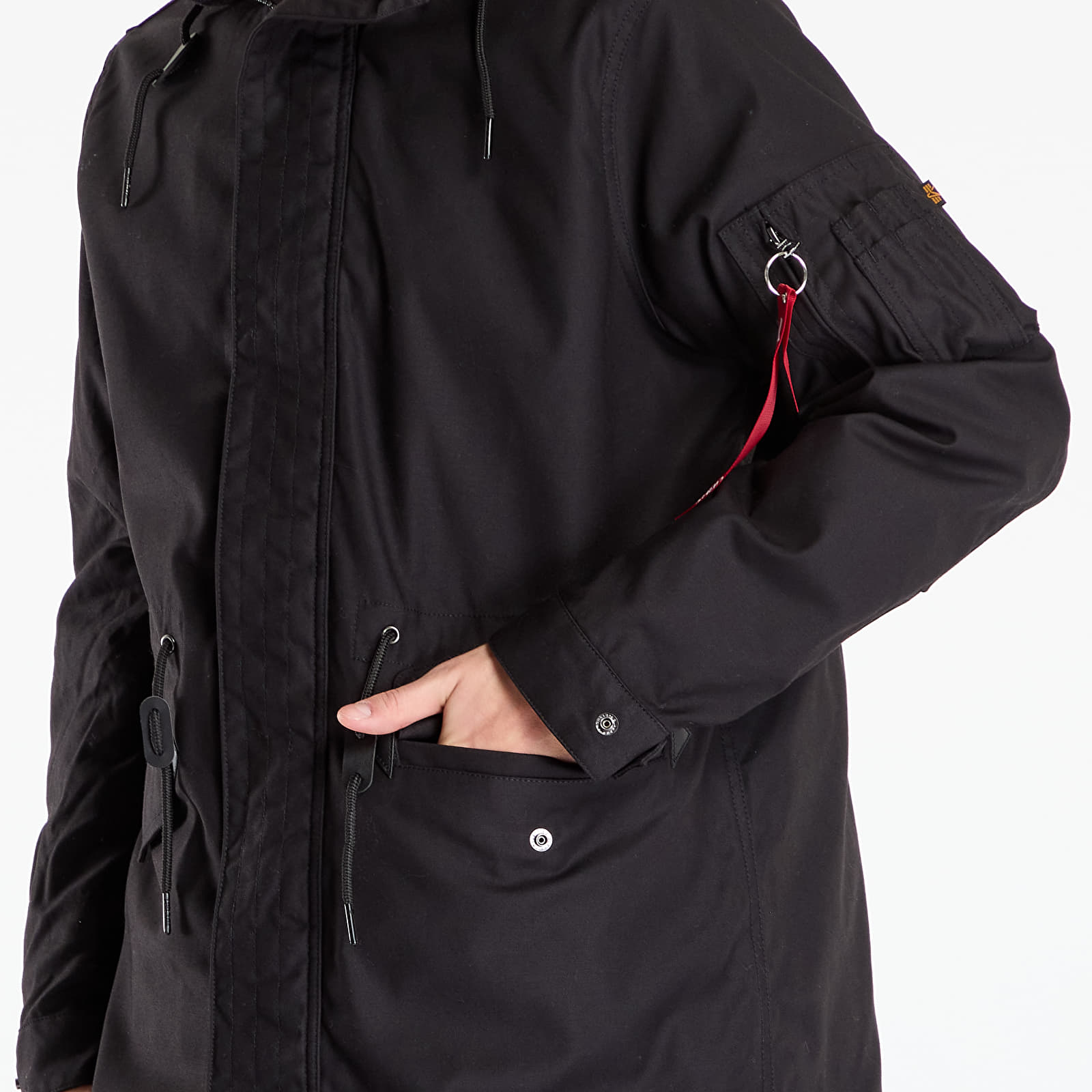 Miesten takit Alpha Industries Studio M-51 Fishtail Backprint (2in1) Black