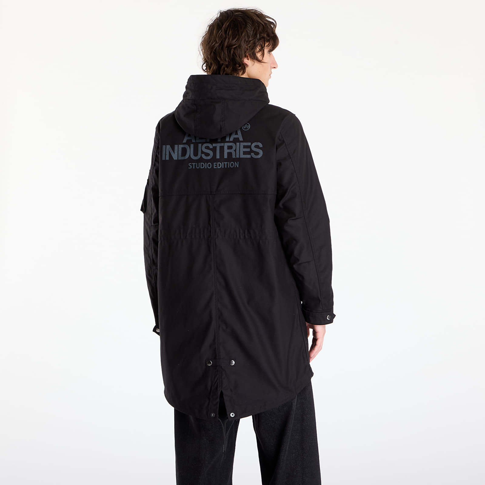 Miesten takit Alpha Industries Studio M-51 Fishtail Backprint (2in1) Black