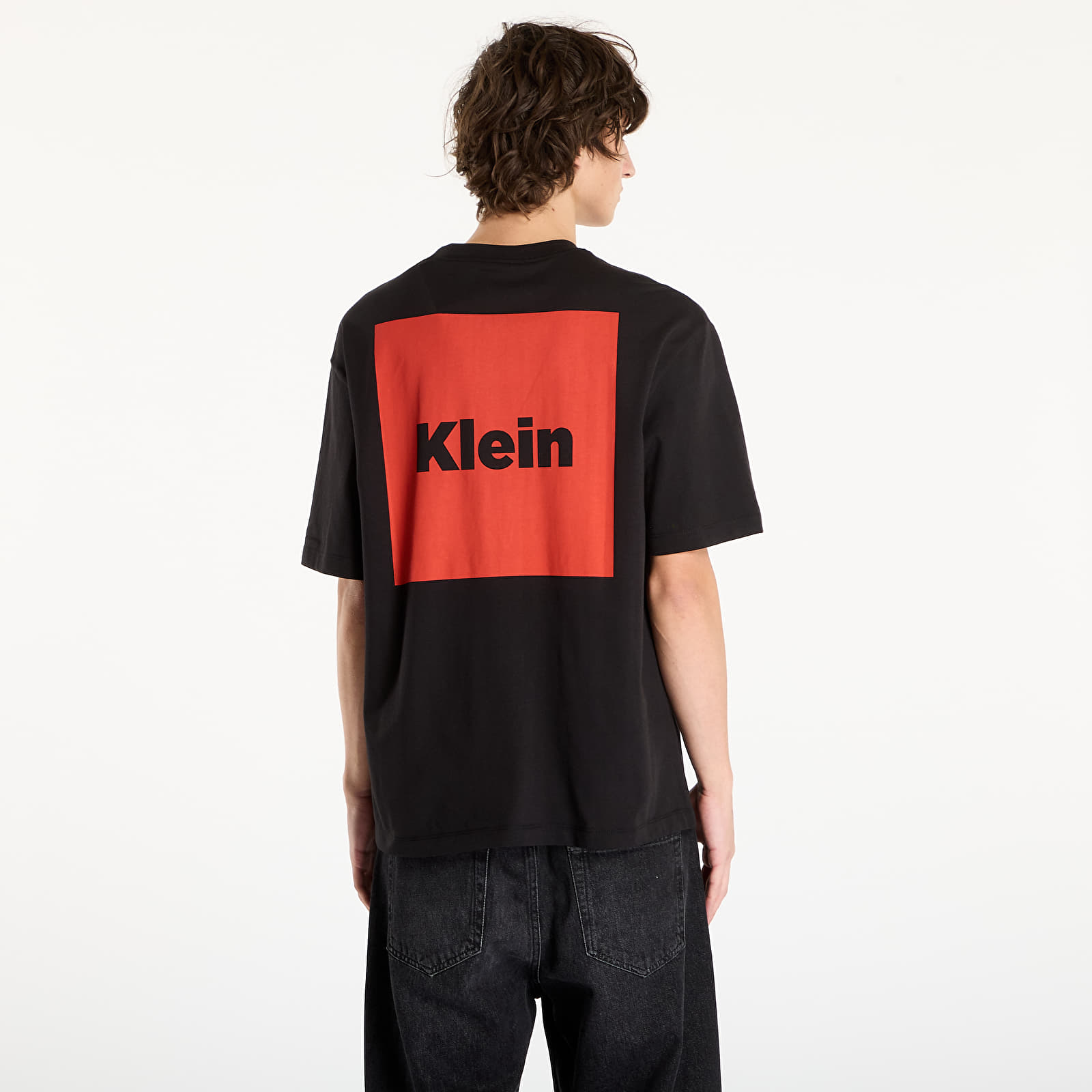 Magliette da uomo Calvin Klein Jeans Ss 16S Io Calvin Box Graphic Tee Black