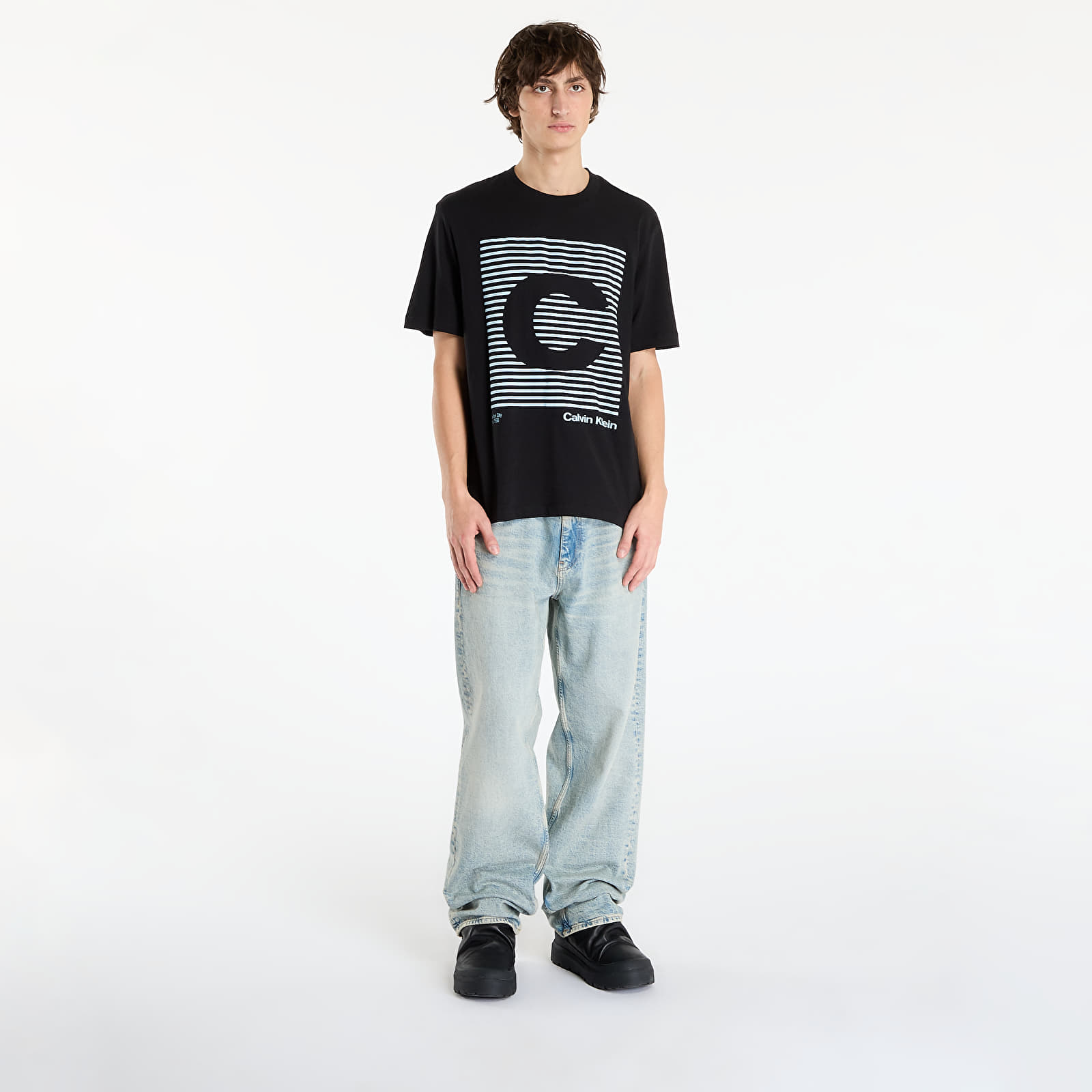 Magliette da uomo Calvin Klein Jeans Ss 20S Io Ck Speaker Graphic Tee Black