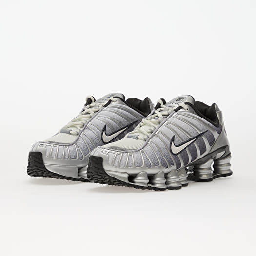 靴 Nike Shox TL Silver 24.5 Nike Shox TL White Metallic Silver Max Orange (W) - OnsetShoes