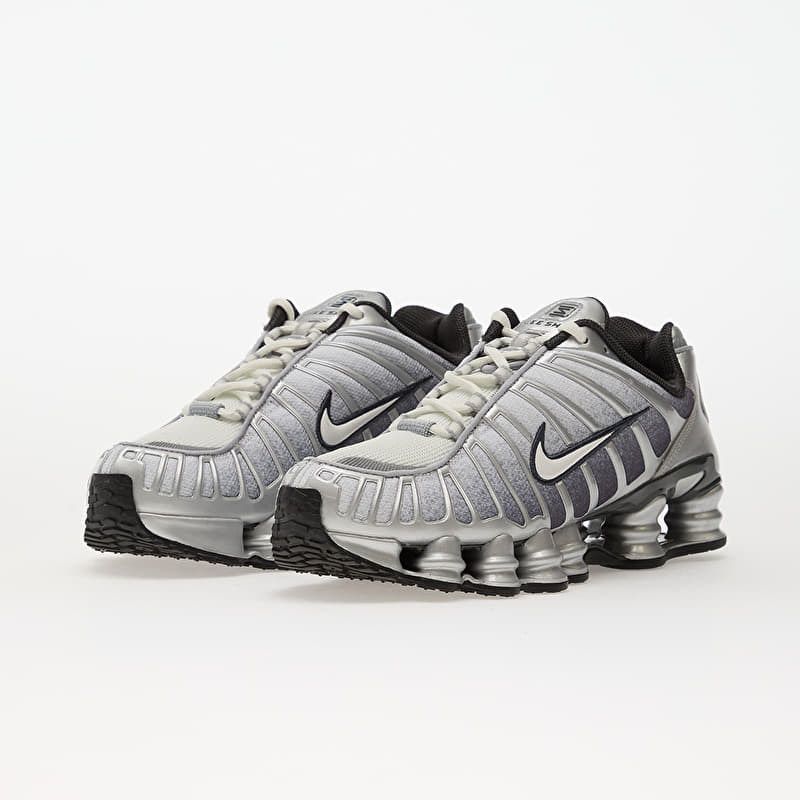 Nike Shox TL Print Metallic Silver/ Summit White-Wolf Grey | Queens