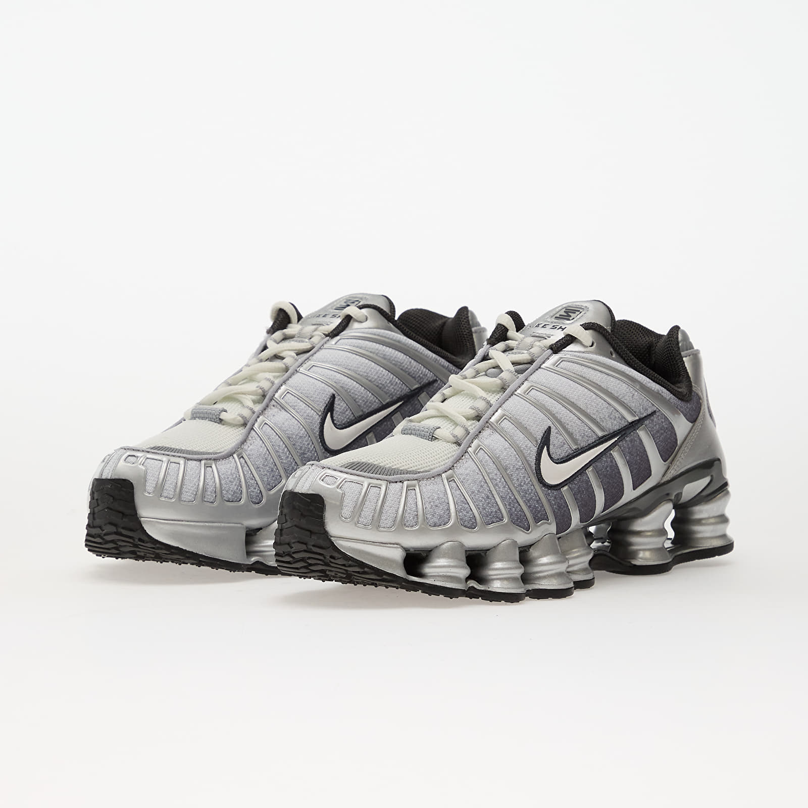 Vīriešu čības un apavi Nike Shox Tl Print Metallic Silver/ Summit White-Wolf Grey