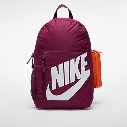 Nike Elemental Big Kids' Backpack (20L) Bordeaux/ Orange/ White
