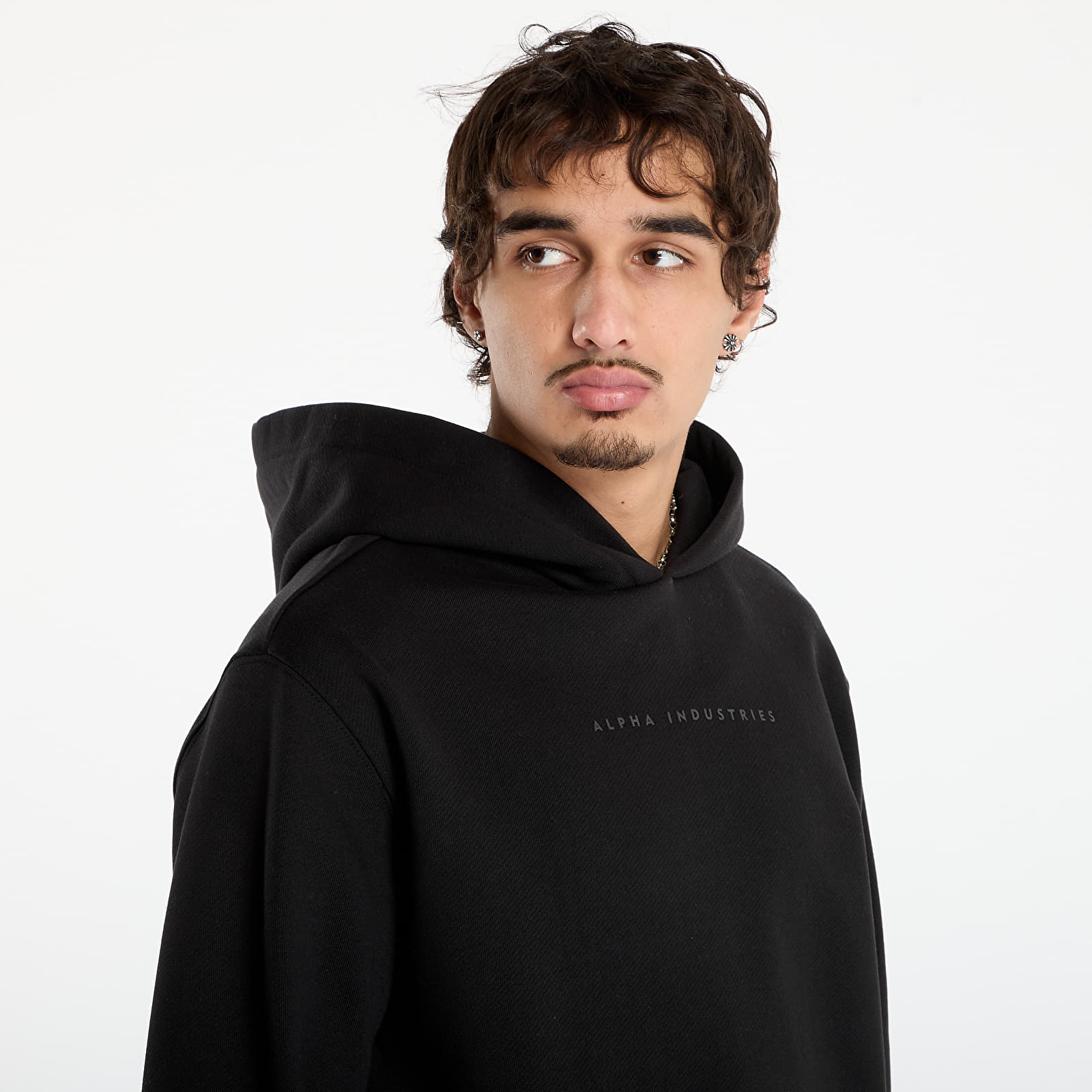 Miesten collegepaidat Alpha Industries Base Hoodie Black