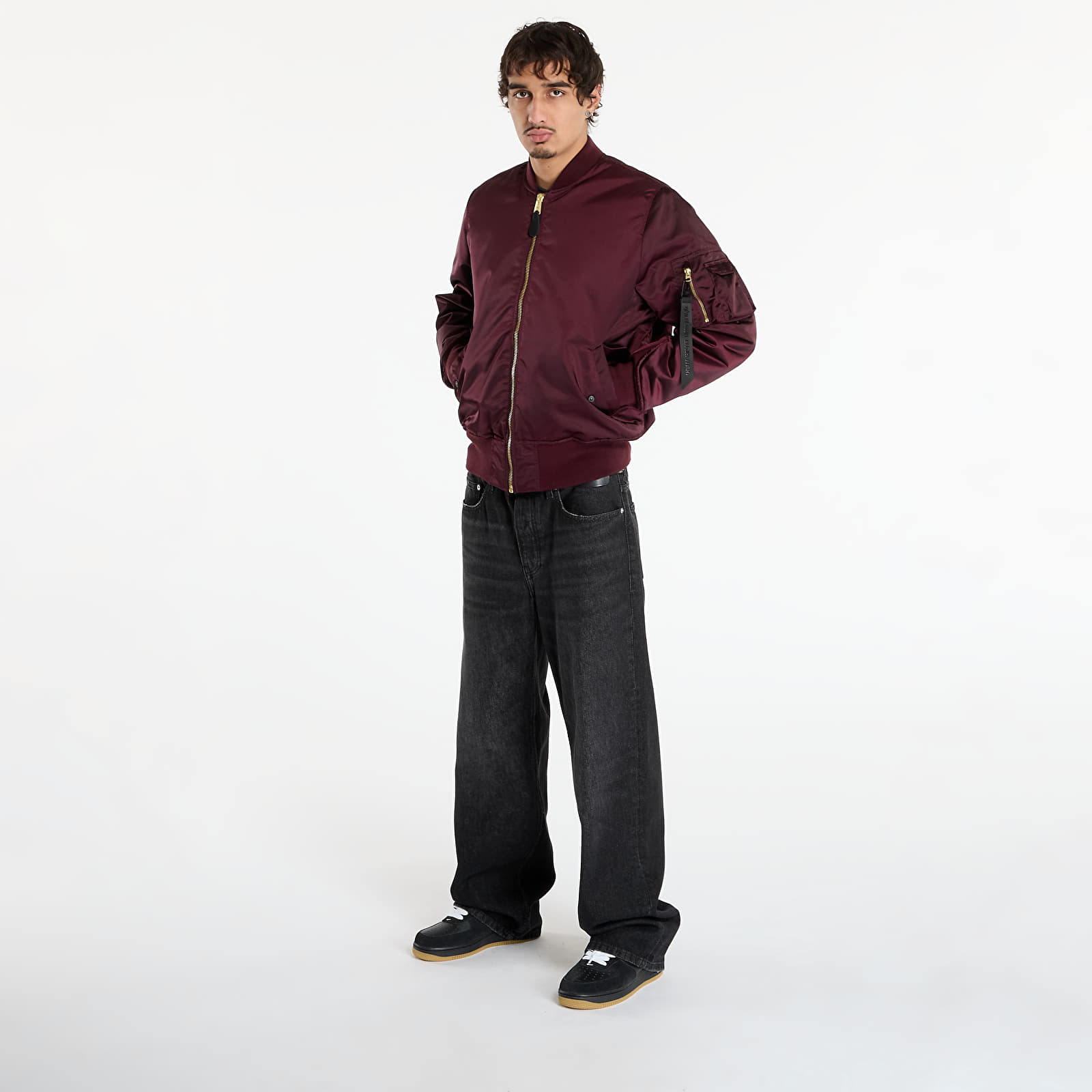 Miesten takit Alpha Industries MA-1 Base Flight Jacket Dark Cherry