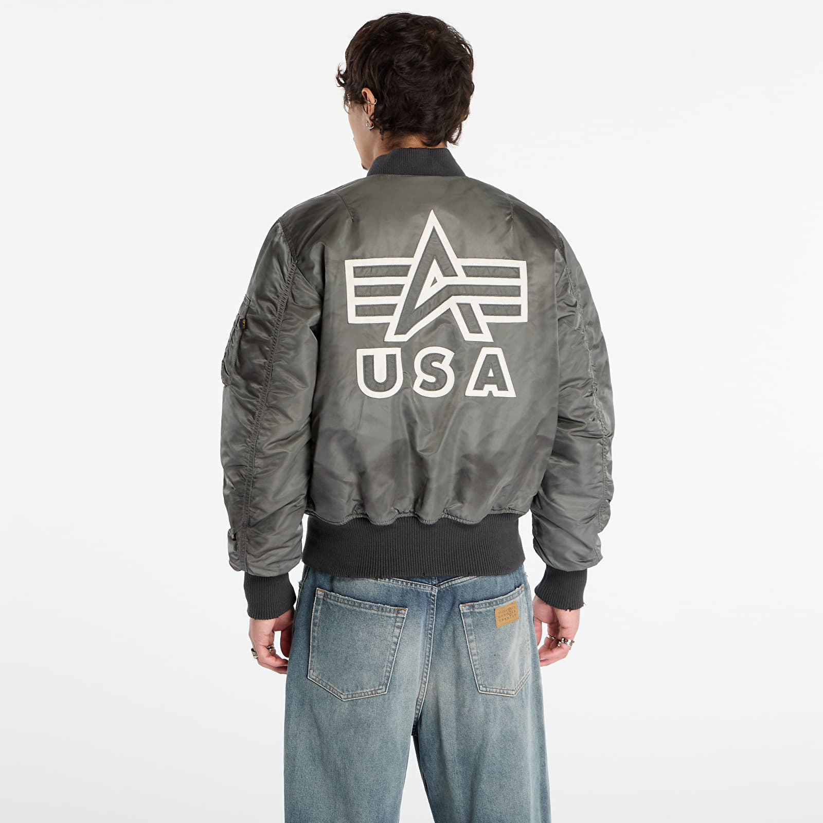 Giacche da uomo Alpha Industries MA-1 Distressed Vintage Green