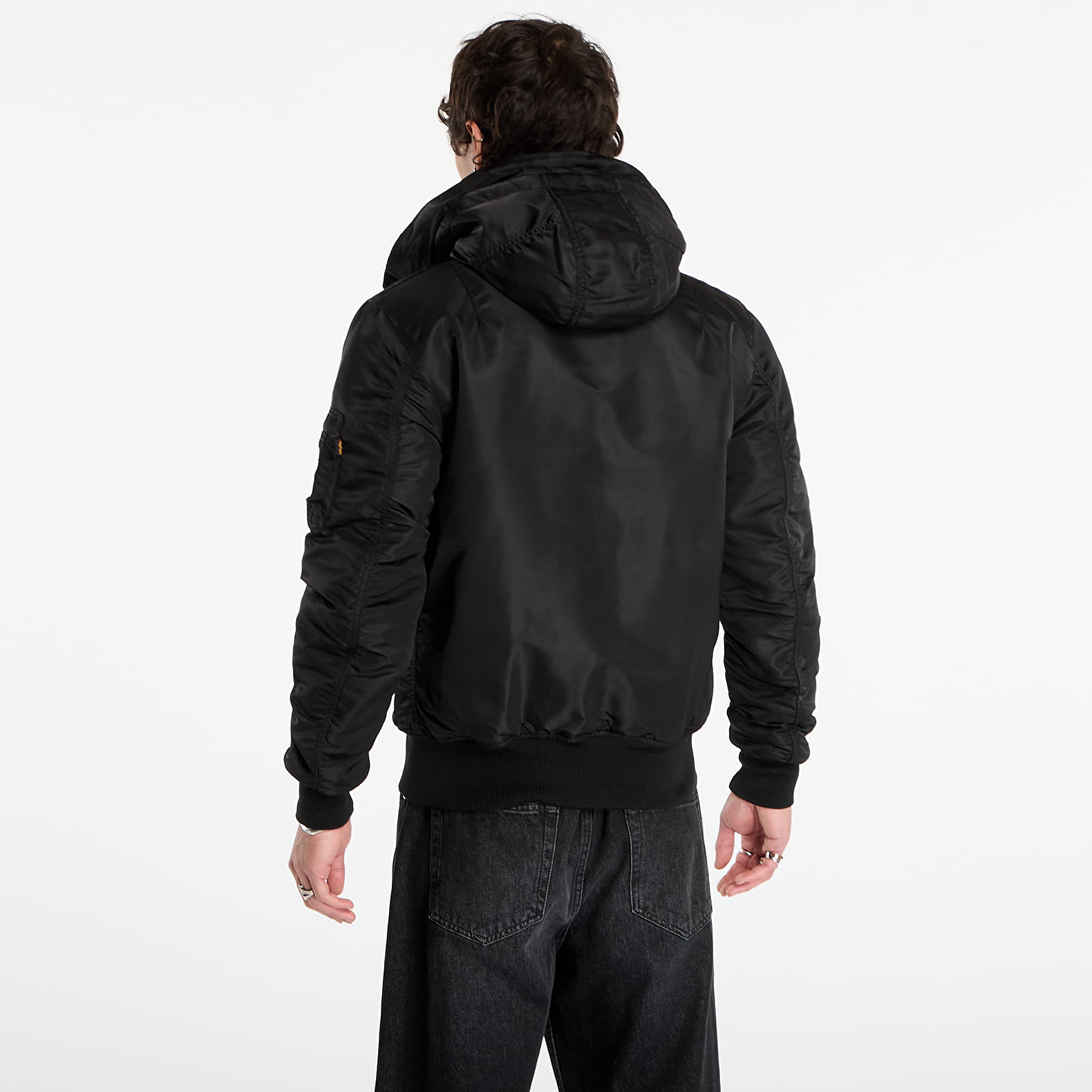 Miesten takit Alpha Industries MA-1 Hooded Black