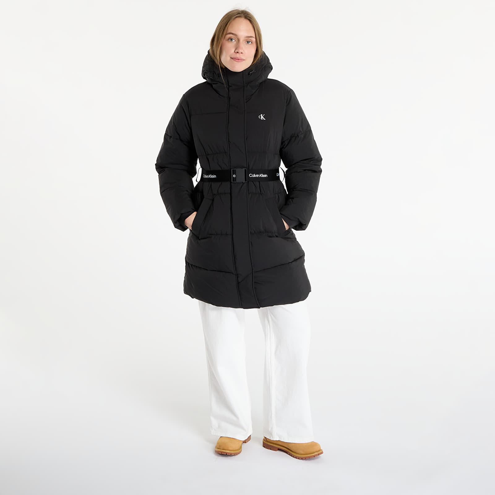 Γυναικεία παλτά Calvin Klein Jeans Belted Midweight Coat Black