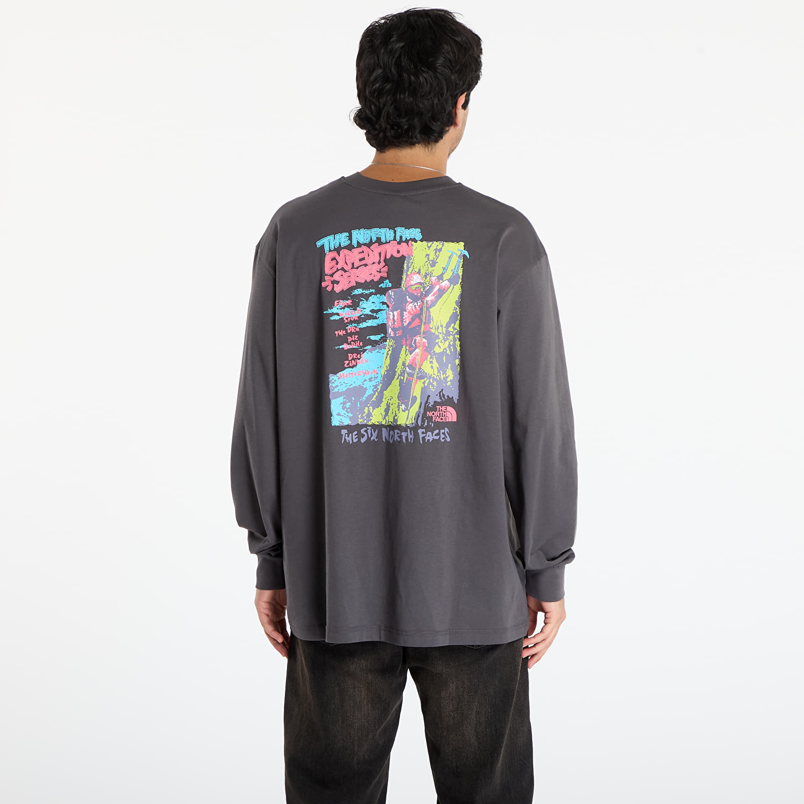 Мужские футболки The North Face U Expedition Celebration Oversized L/S Tee UNISEX Anthracite Grey