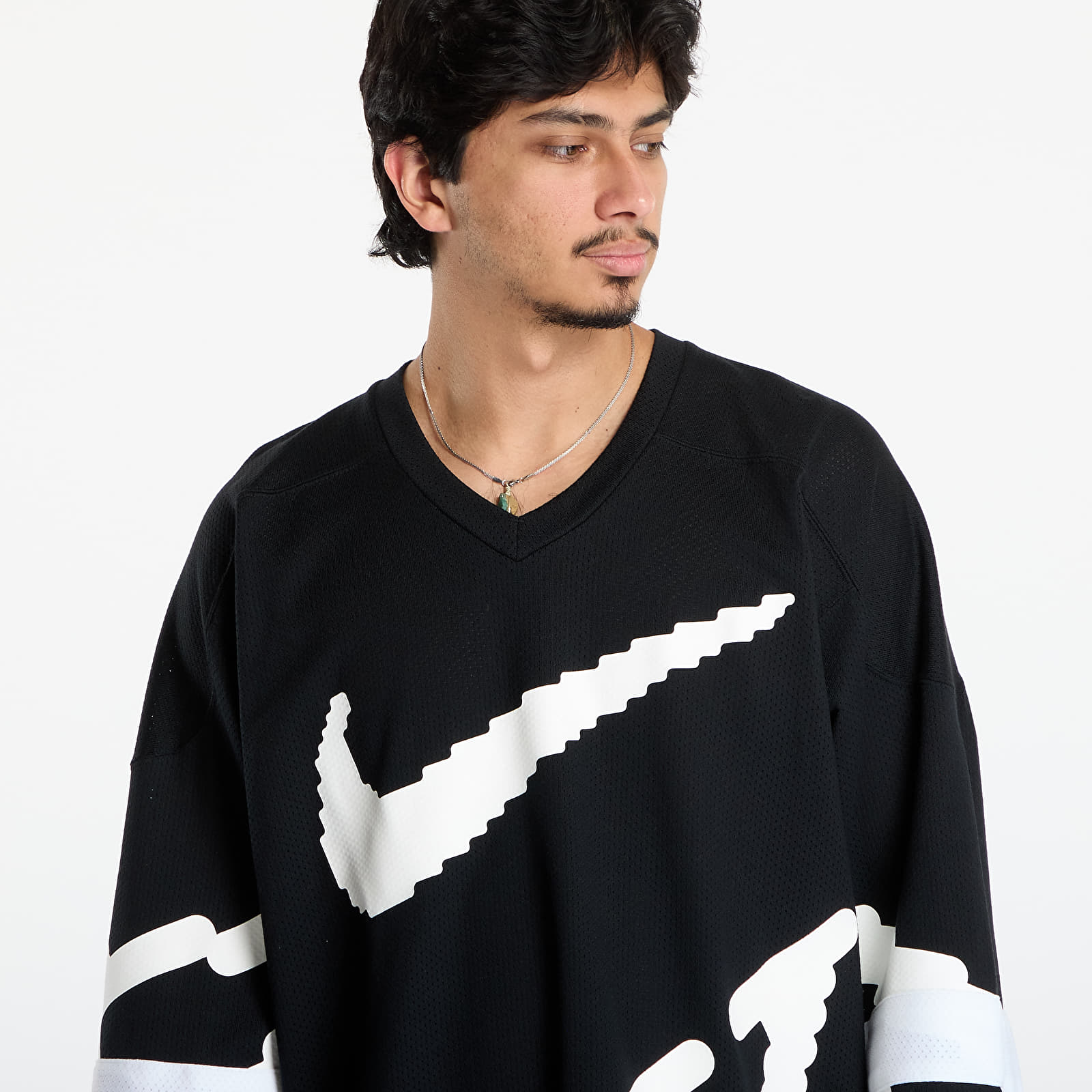 Men's Jerseys Nike Sportswear Club Men's Hockey Jersey Black/ White/ White
