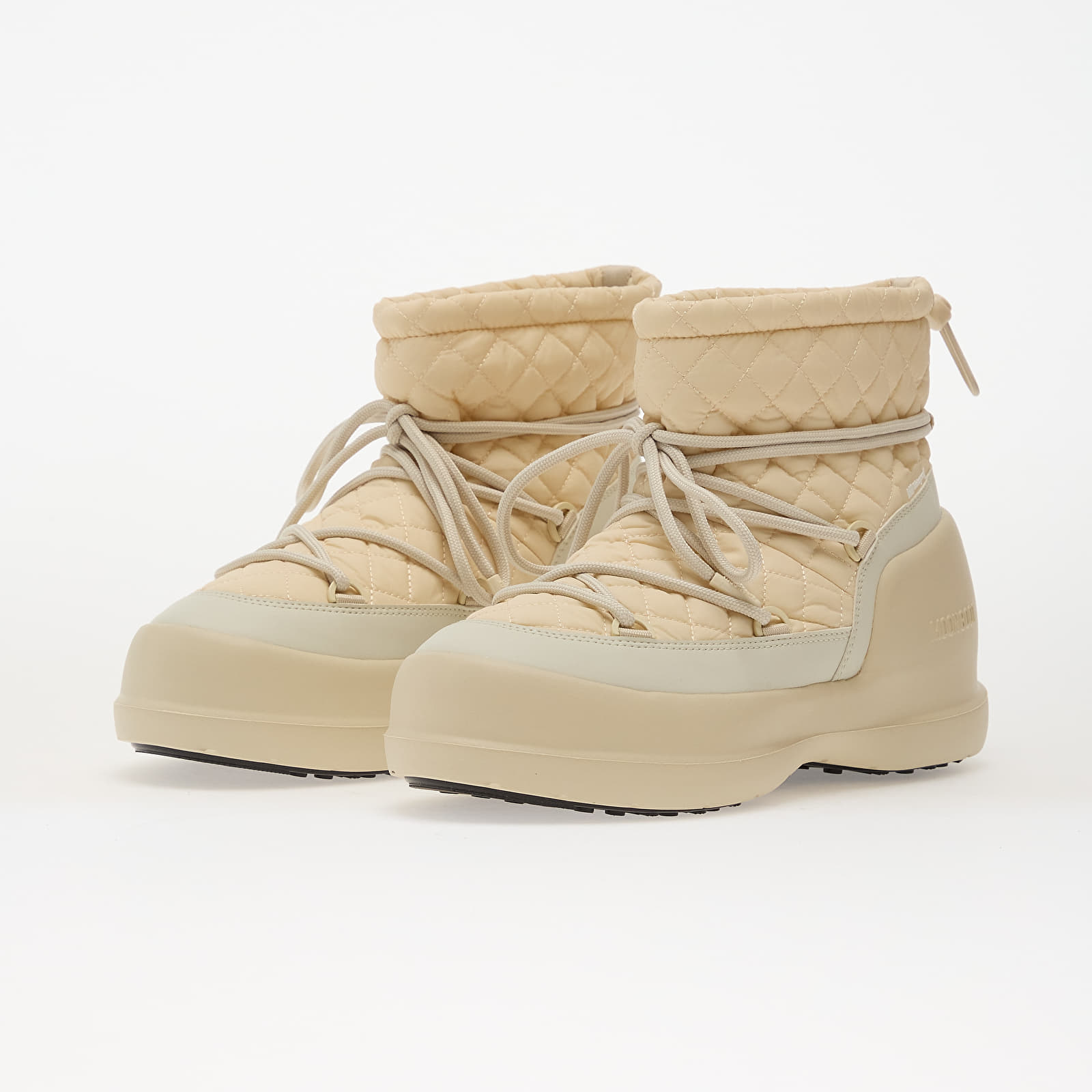 Pánské tenisky a boty Moon Boot Mezzaluna Quilted Mid Wp Cream