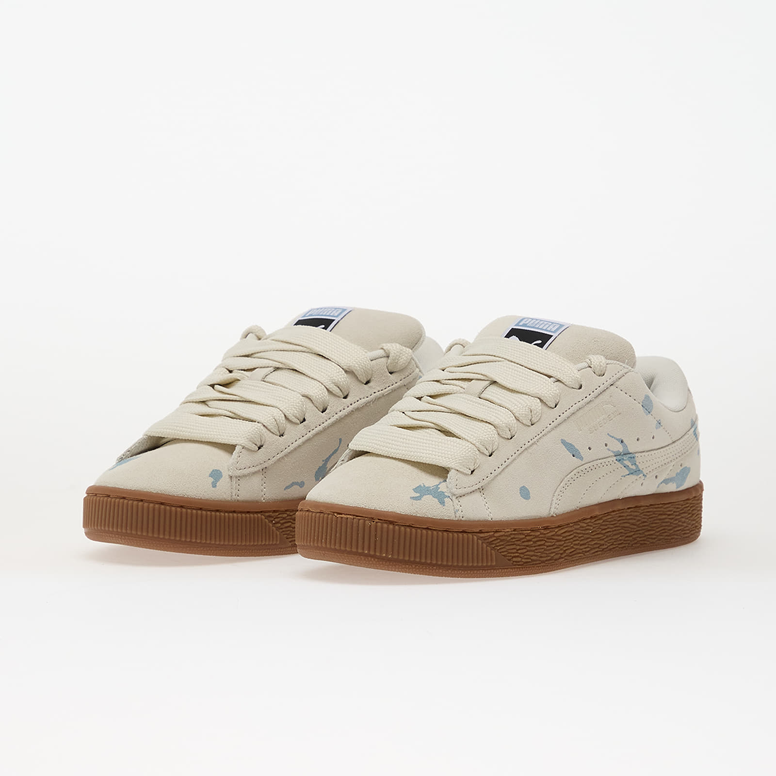 Încălțăminte și sneakerși pentru bărbați Puma Suede XL Splatters Vapor Gray-Gum