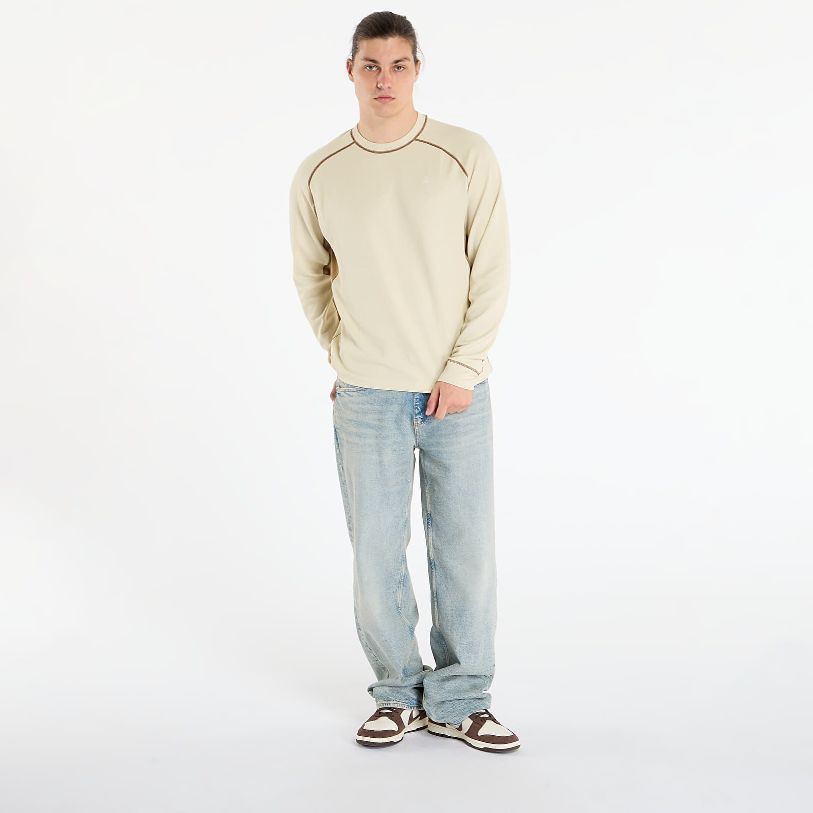 Pánske tričká Nike ACG "Chinati" Men's Dri-FIT ADV Long-Sleeve Top Lt Khaki/ Parachute Beige/ Summit White