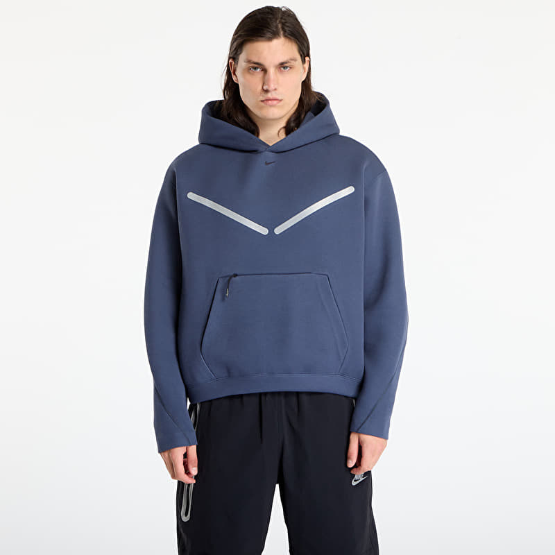 Sweatshirt Nike Tech Men's Pullover Hoodie with Reflective Accents Thunder Blue/ Black