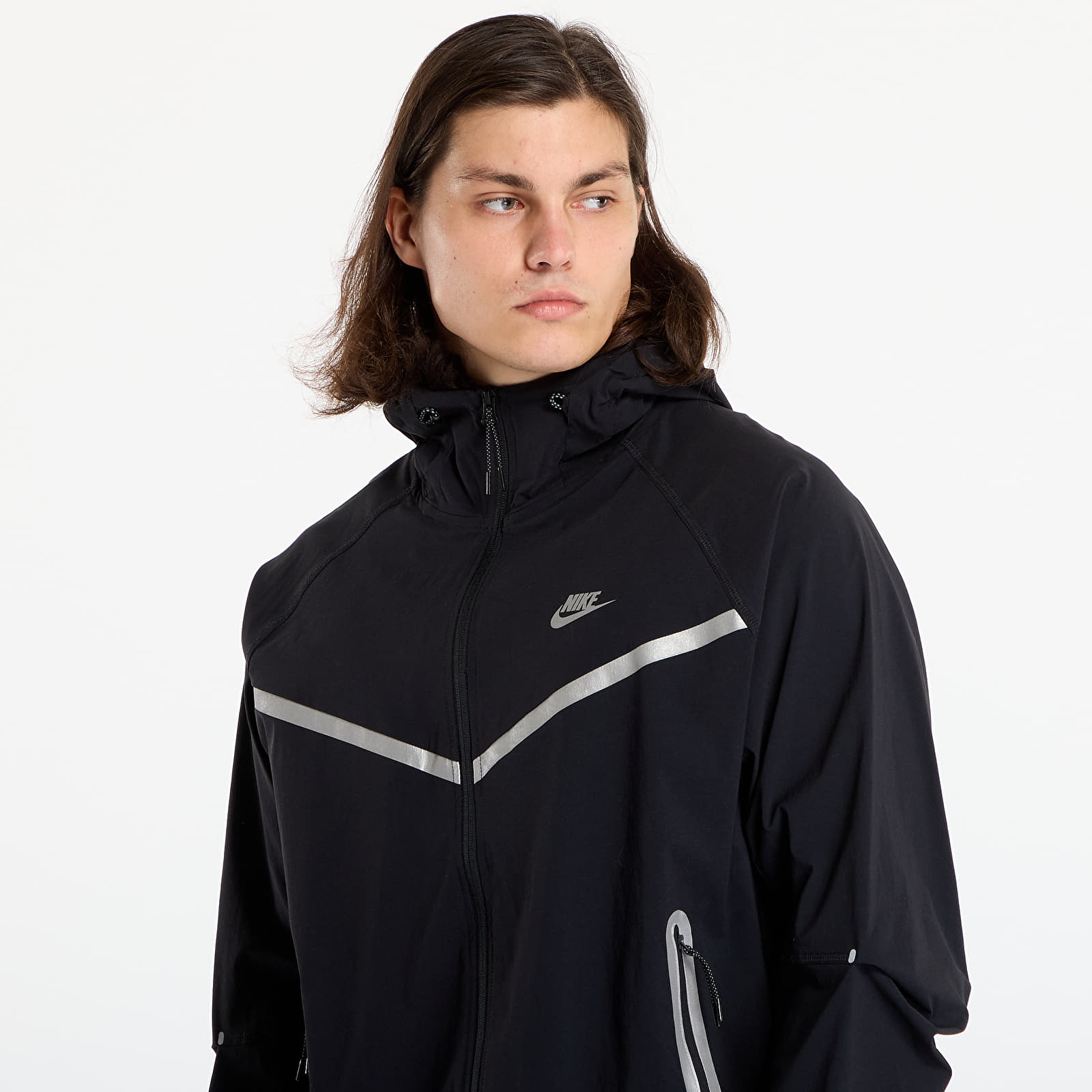 Vestes pour hommes Nike Tech Men's Full-Zip Woven Windrunner Jacket Black