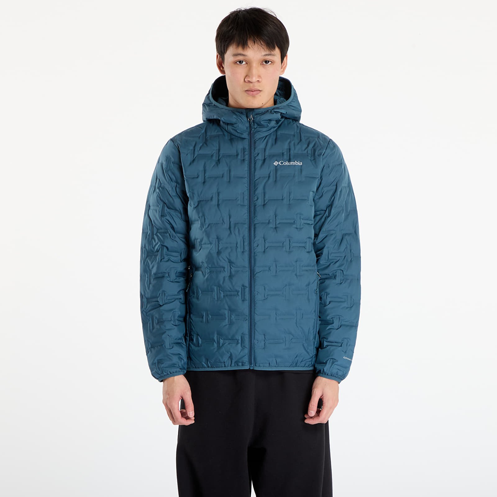 Pánské bundy Columbia Delta Ridge™ II Down Hooded Jacket Everblue