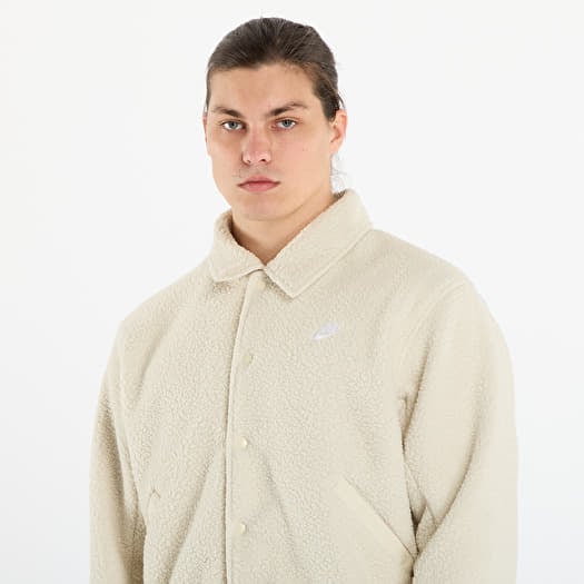 nike cream high neck padded jacket