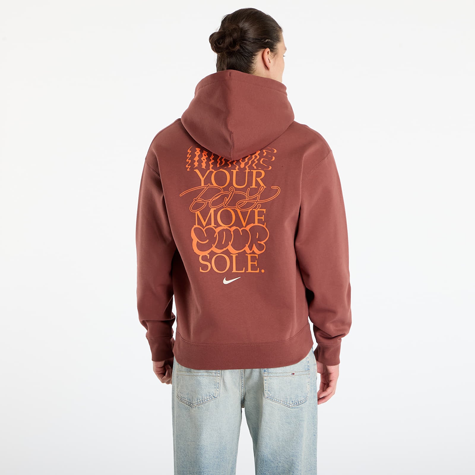 Meeste kampsunid Nike Solo Swoosh Men's Fleece Hoodie Red Sepia