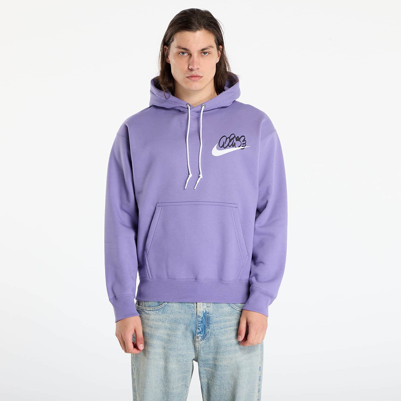 Mikiny Nike Solo Swoosh Men's Fleece Hoodie Dusty Amethyst