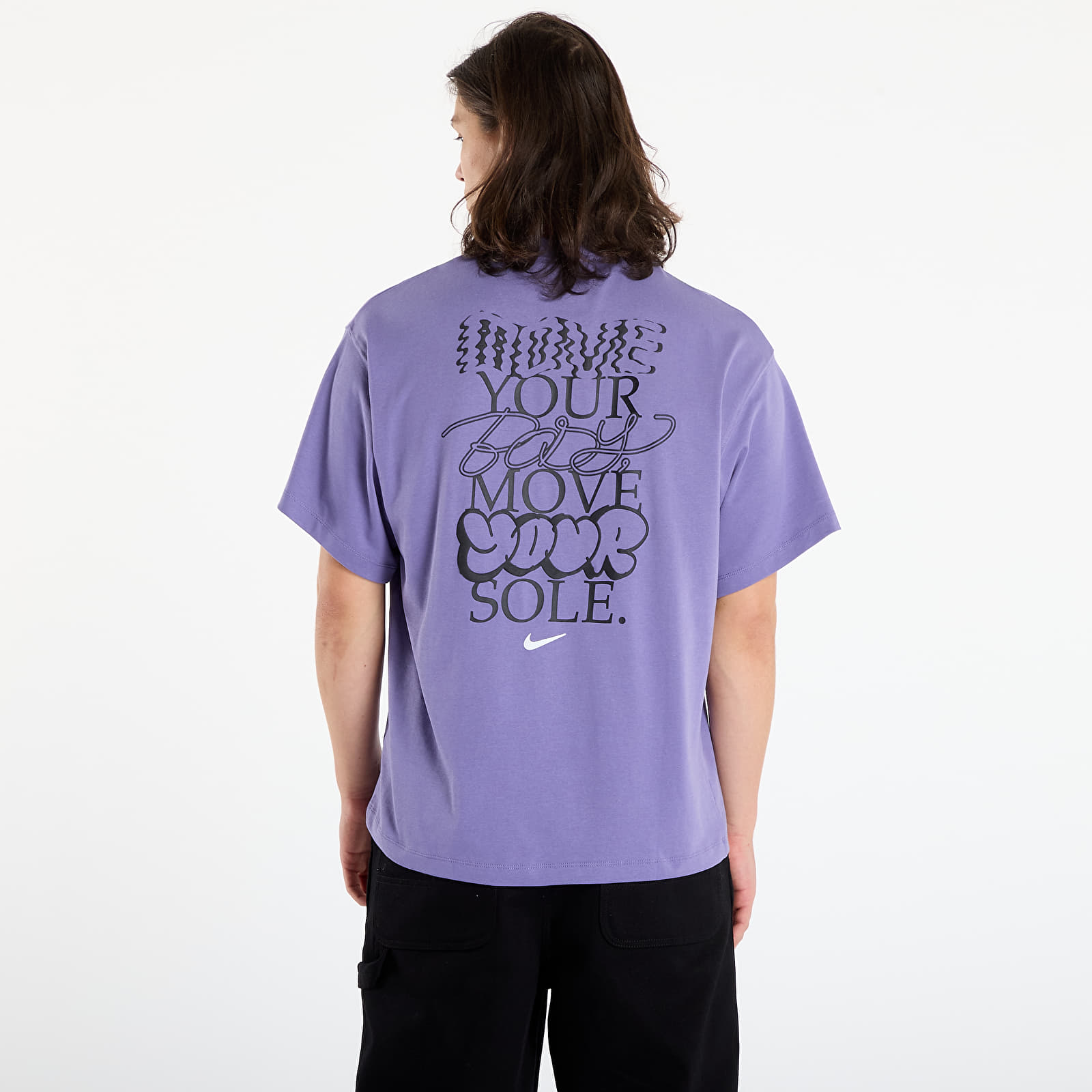T-shirts för män Nike Solo Swoosh Men's T-Shirt Dusty Amethyst