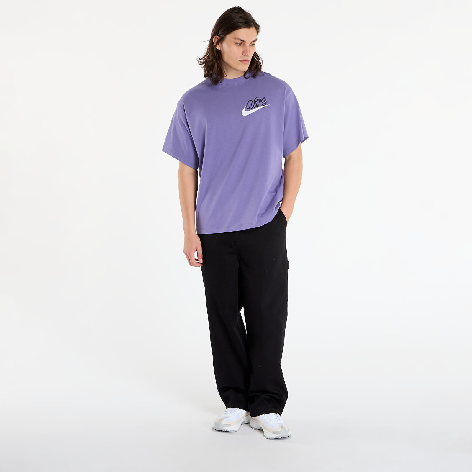 T-shirts för män Nike Solo Swoosh Men's T-Shirt Dusty Amethyst