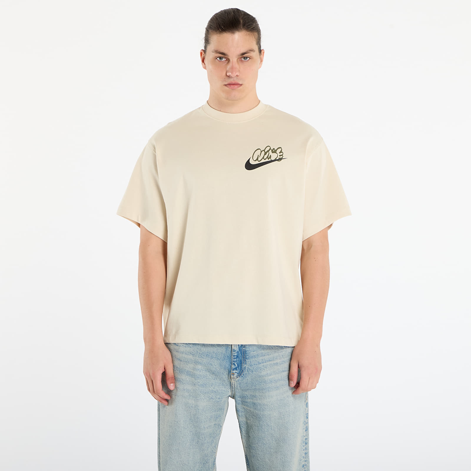 Pánske tričká Nike Solo Swoosh Men's T-Shirt Lt Khaki