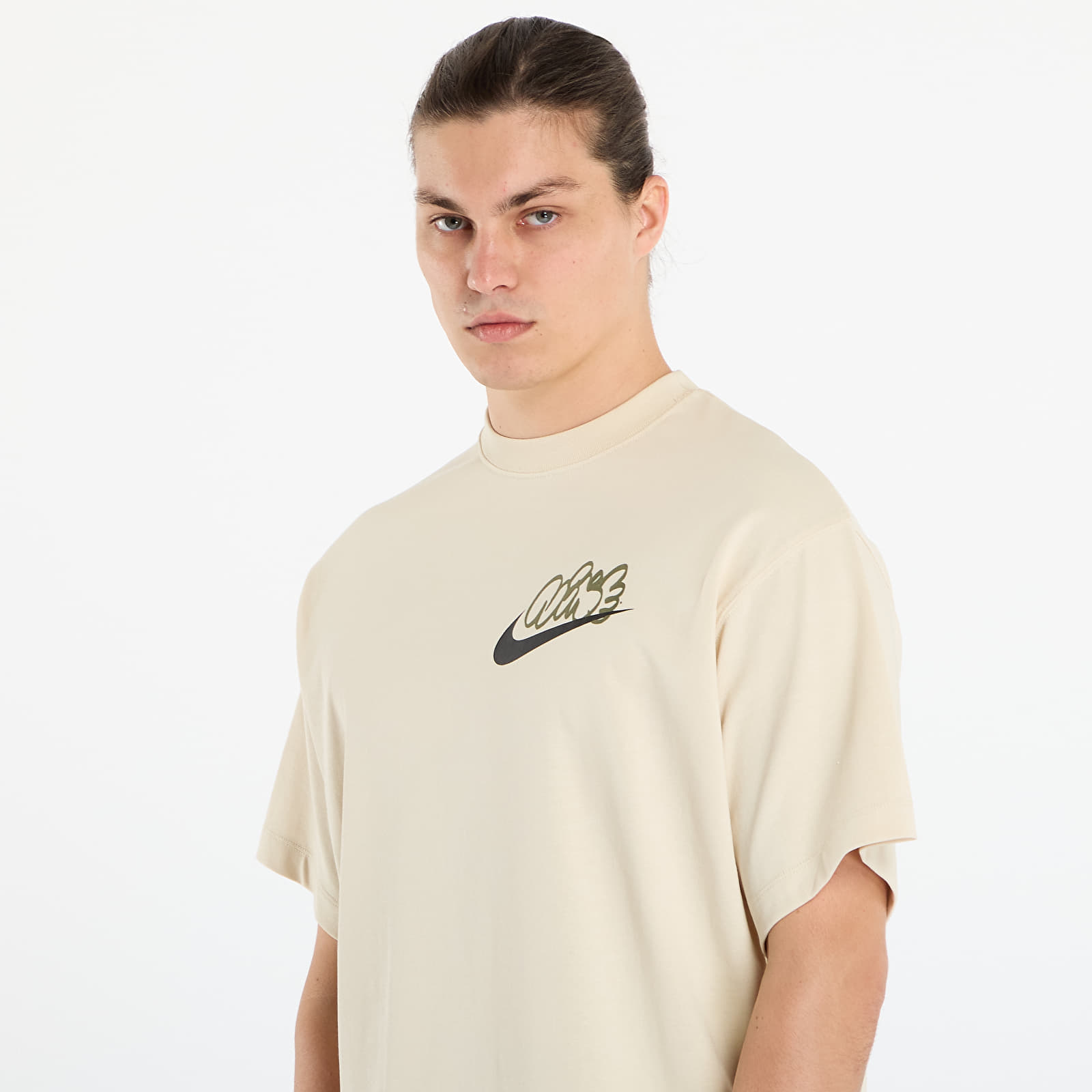 Pánske tričká Nike Solo Swoosh Men's T-Shirt Lt Khaki