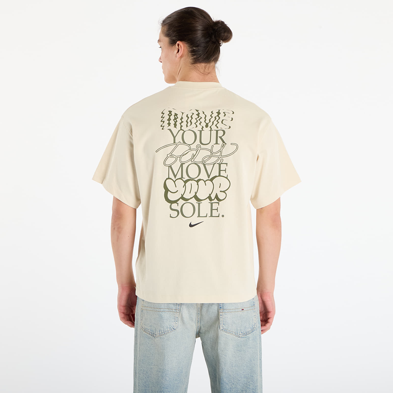 Pánske tričká Nike Solo Swoosh Men's T-Shirt Lt Khaki