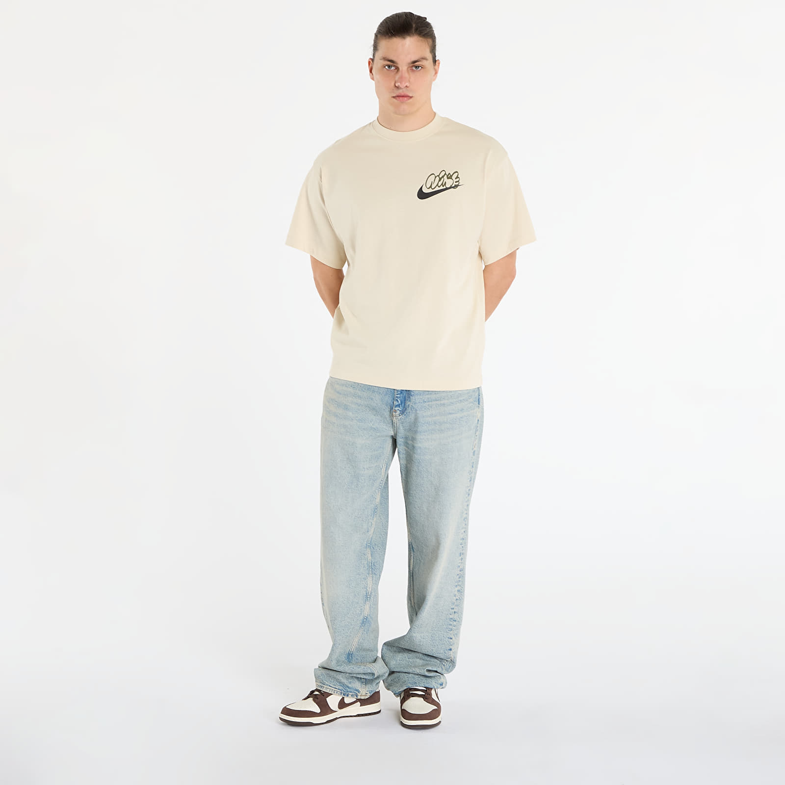Pánske tričká Nike Solo Swoosh Men's T-Shirt Lt Khaki