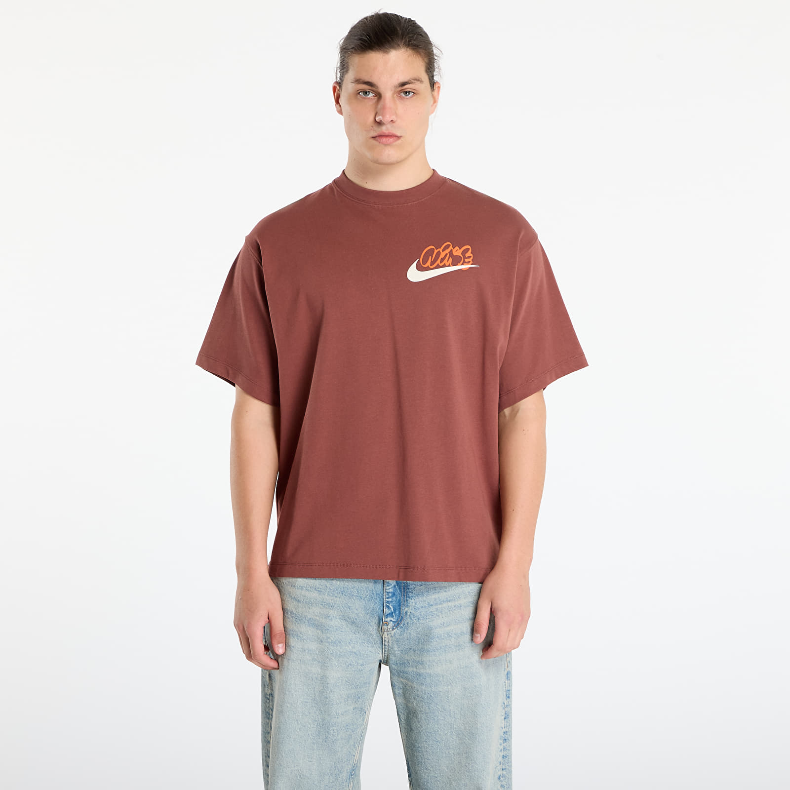 Marškinėliai Nike Solo Swoosh Men's T-Shirt Red Sepia