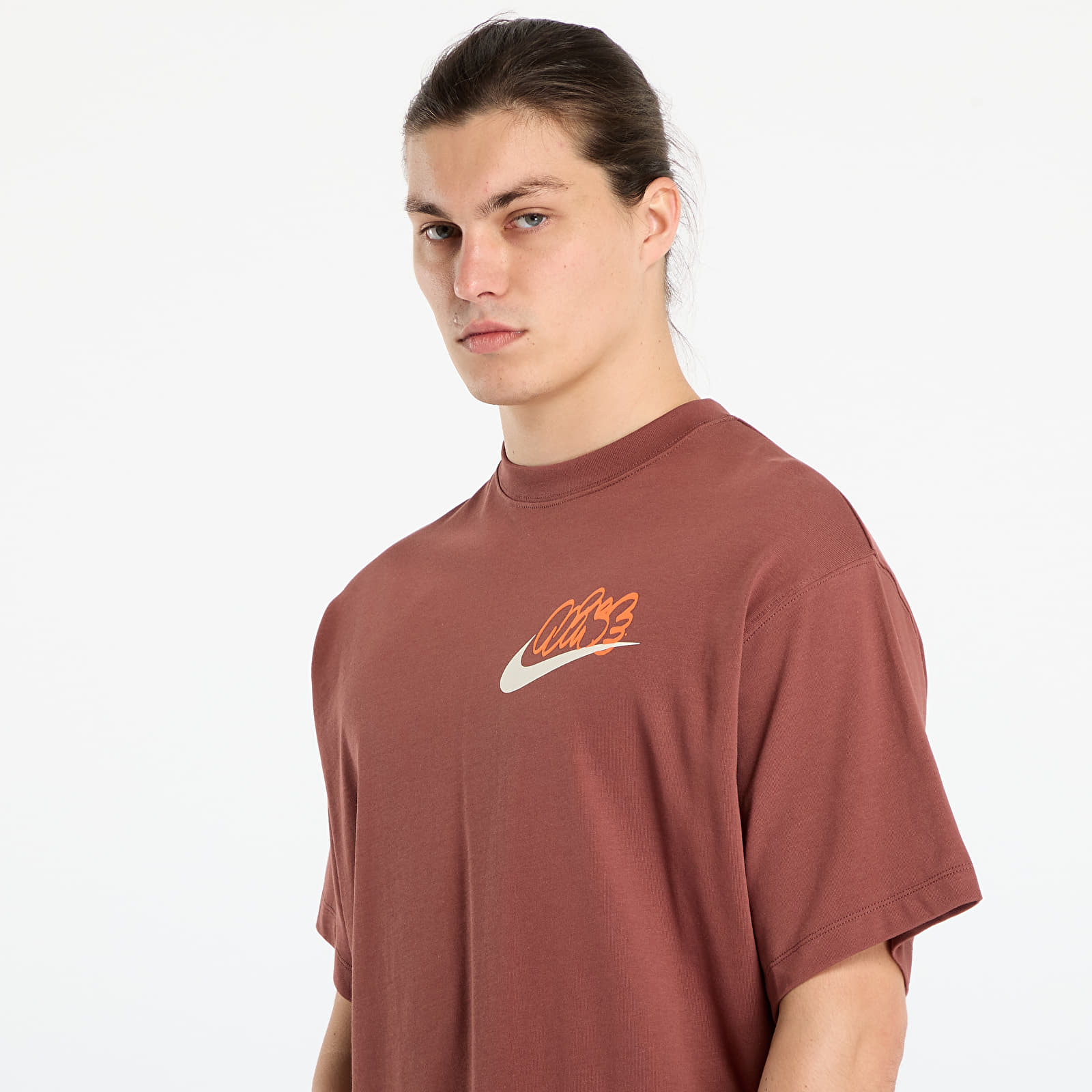 Marškinėliai Nike Solo Swoosh Men's T-Shirt Red Sepia